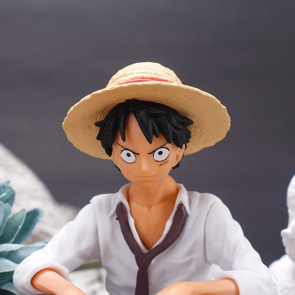 12 CM Leuke Anime Een Stuk Monkey D Luffy PVC Action Figure Game Standbeeld Model Speelgoed Pop Taart Auto Decoratie Collectie geschenken