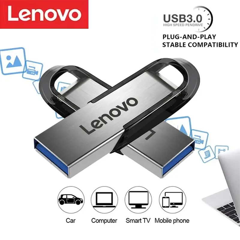Lenovo PC Phone Data Transfer High Speed Storage Pendrive USB Flash Drive Metal 512GB Type-C Memory Stick 128GB U Disk New