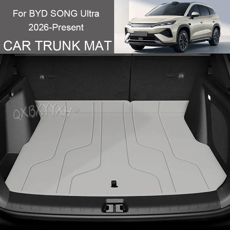 Car Trunk Main Cargo Liner Nappa Leather Mat Auto Waterproof Wear-Resistant Pad Accessory For BYD SONG Ultra 2026-Present