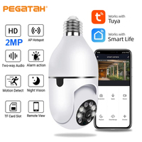 1080P Tuya Wifi IP Camera E27 Bulb Smart Home Security Protection Baby Monitor with Night Vision 4X Zoom Surveillance PTZ Camera