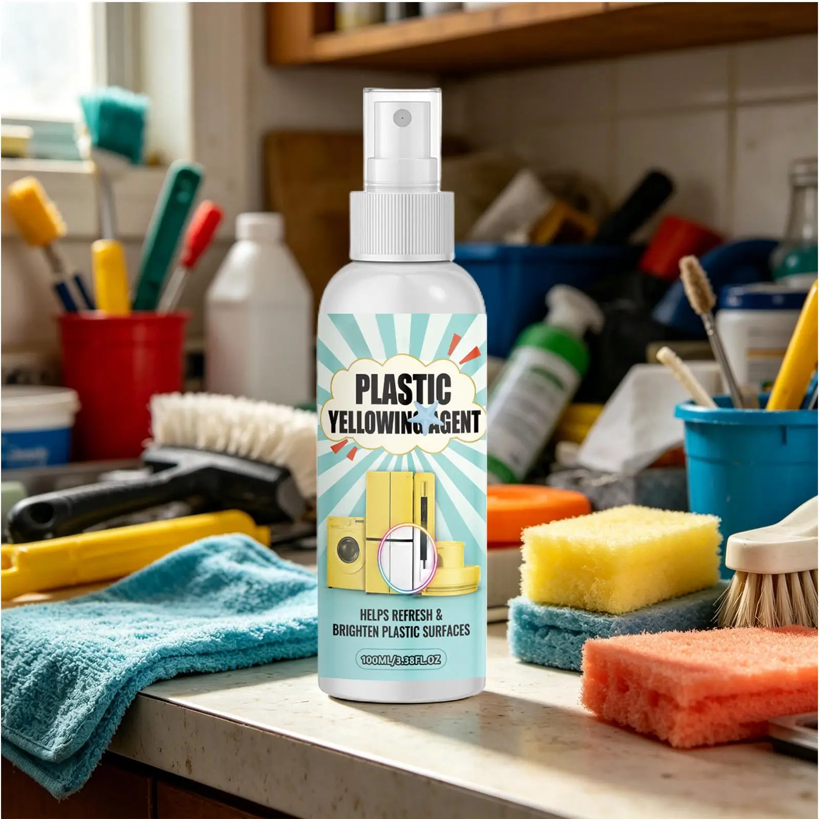 100ml Plastic Remove Yellowing Cleaning Agent Air Conditioning Washing Machine Renovation Anti Oxidation Appliances Remove