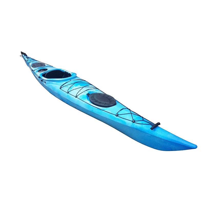 Single-cabin kayak with rudder and adjustable pedal for kayak competition