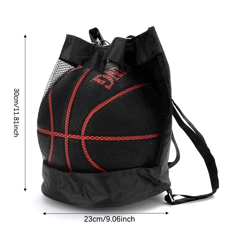 

2024 New Portable Basketball Mesh Bag Outdoor Football Soccer Storage Volleyball Backpack Ball Fitness Training Bag