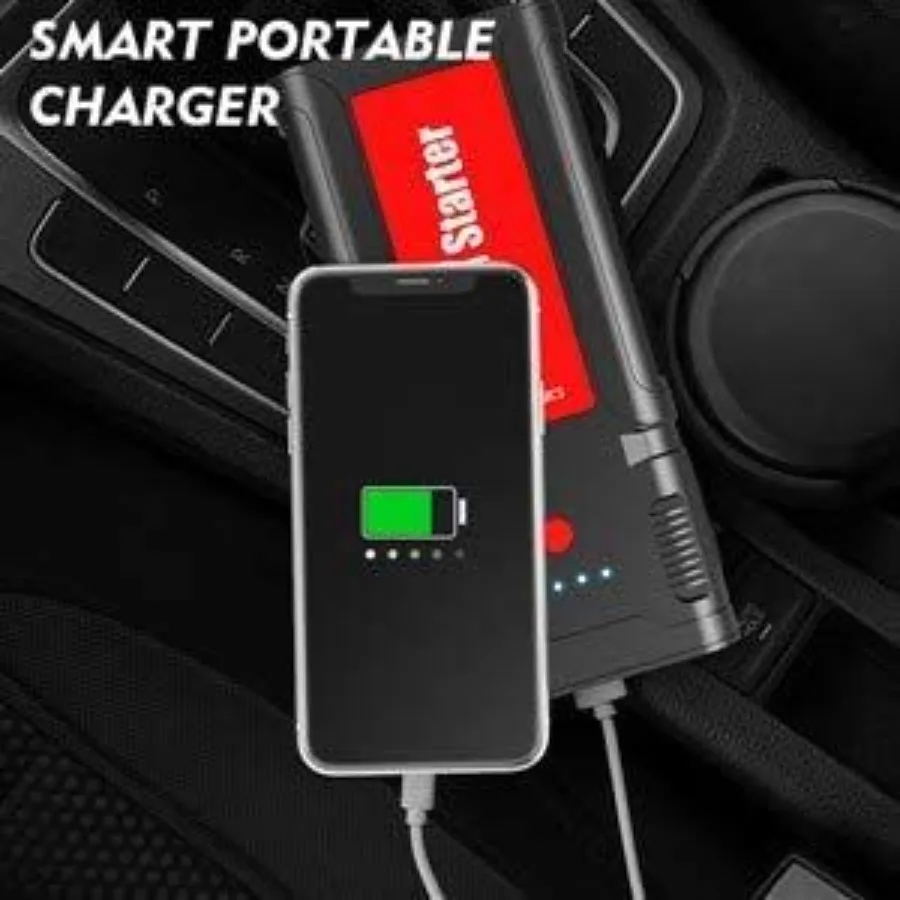 DBPOWER 2500A 21800mAh المحمولة سيارة الانتقال كاتب لما يصل إلى 8.0L البنزين 6.5L محركات الديزل المحمولة 12 فولت السيارات البطارية الداعم #5