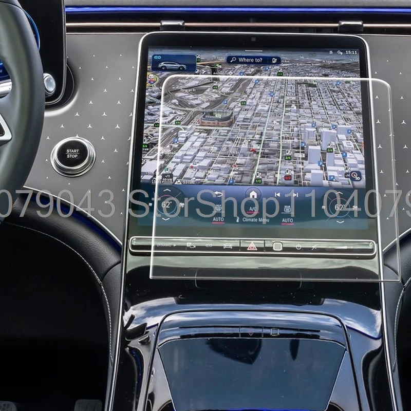 Tempered Glass Screen Protector For Mercedes-Benz EQS suv x296 2024 Car GPS Navigation and Instrument LCD Anti-scratch interior