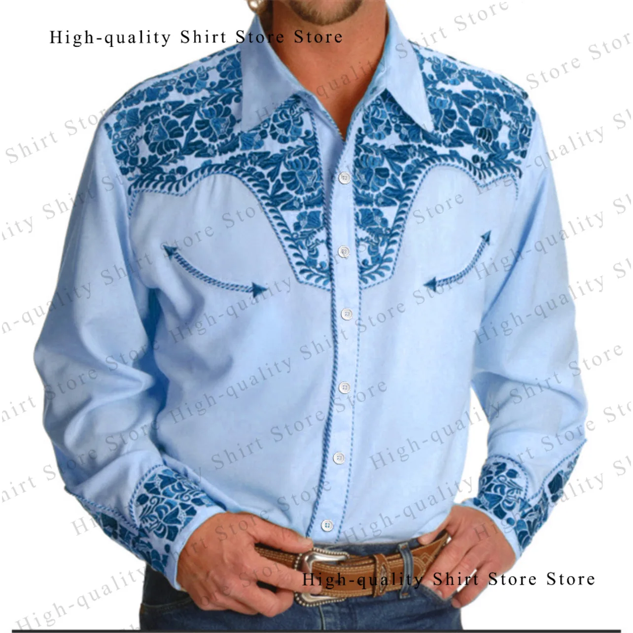 Western tribal ethnic style breathable men\'s shirt star color high-definition soft and comfortable top plus size men\'s clothing