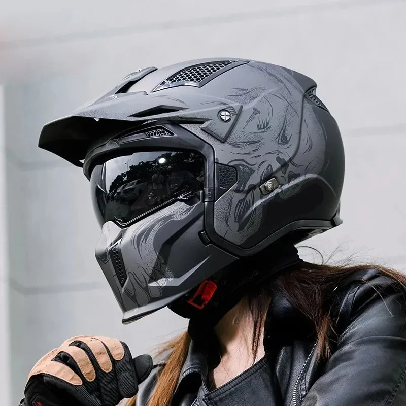 

Motorcycle Helmet StreetFighter Combination Detachable Full Face Modular Racing Motocross Casque Off-road Men Women Capacete