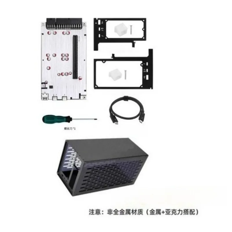 TH3P4G3 Mini External GPU Dock + SFX/ATX Power Supply Case for Laptop Thunderbolt-Compatible 3/4