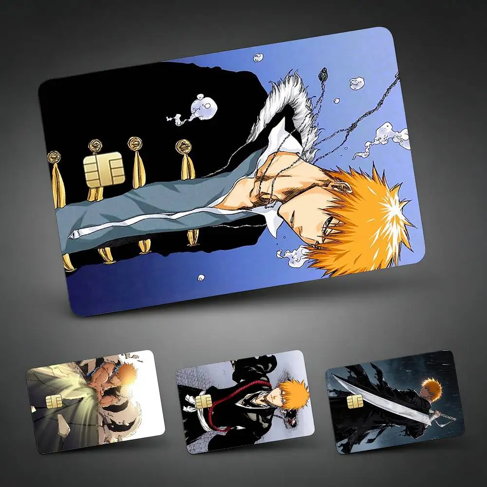 I-Ichigo Anime K-Kurosaki Credit Card Skin Stickers For VISA Bank Bus Metro Access Card Protective Film Cover Sticker