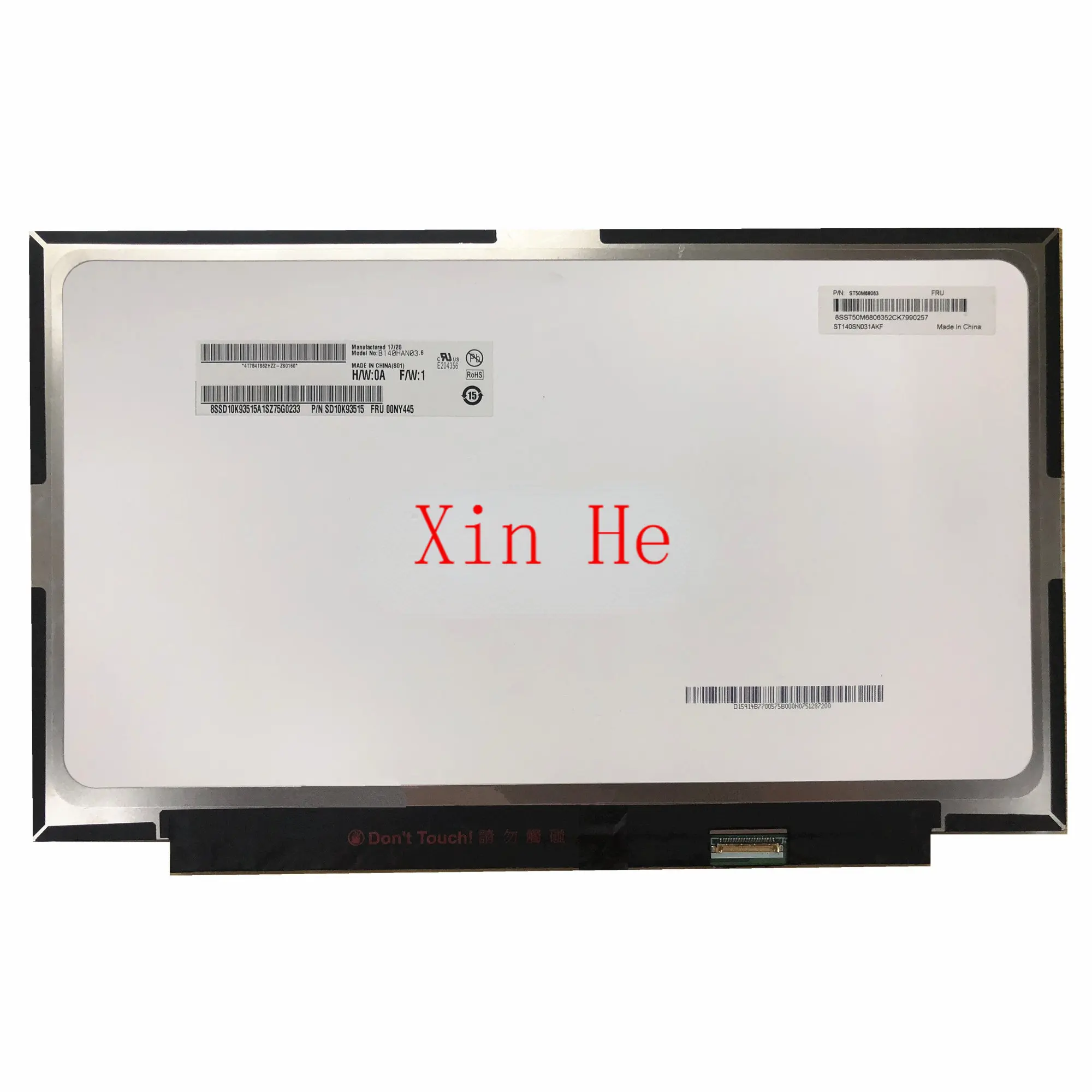 

B140HAN03.6 14.0"LED LCD Screen FRU 00NY445 1920X1080 FHD WUXGA Display EDP IPS