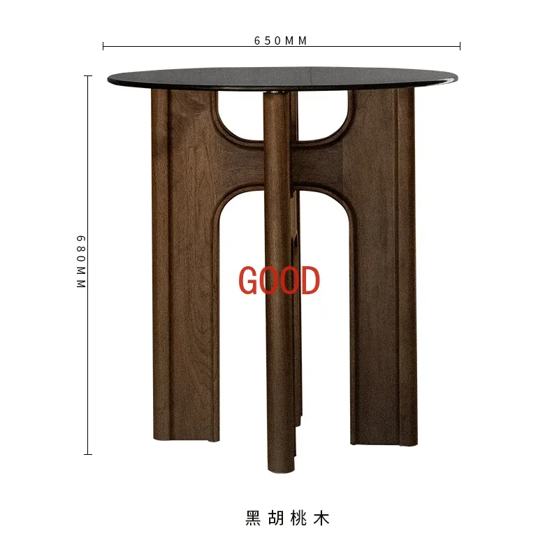 Elephant Solid Wood Coffee Table Simple Home round Black Walnut Balcony Creative