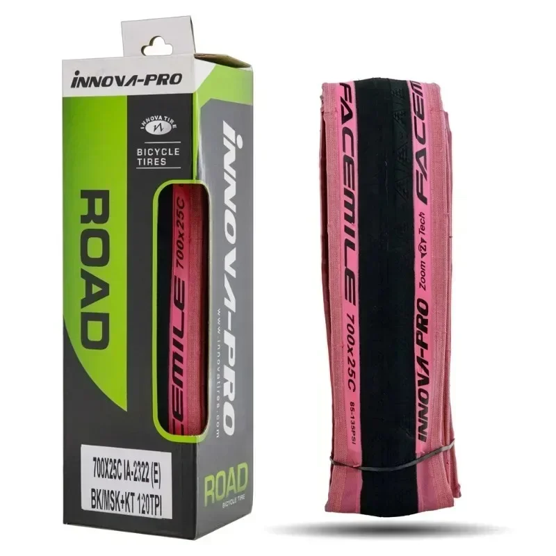 Road 700 x 25/28C Clincher Tire Pink bike TYRE 120TPI 225g