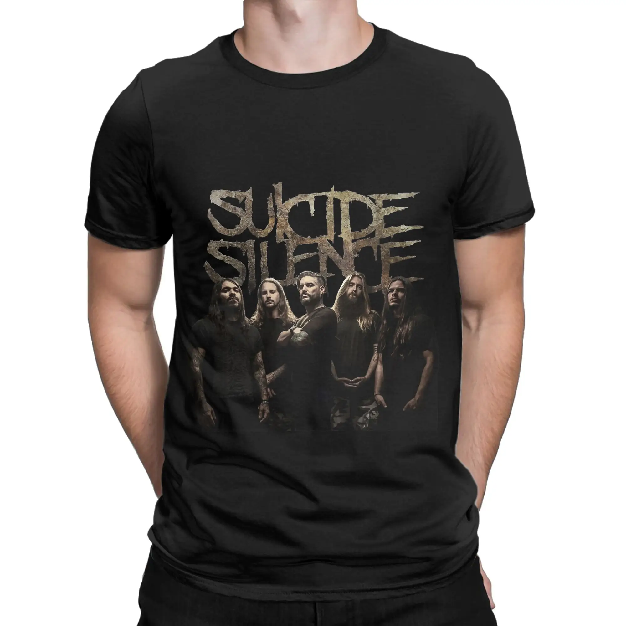 Suicide Silence Band, Album Cover Rock Graphic Funny 100% Cotton T-Shirt Suicide Silence Tees Tops For Men