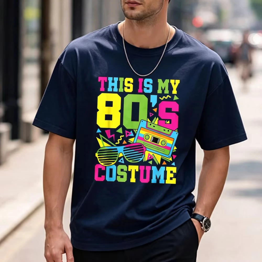 This Is My 80s Costume 1980 80s Party Outfit Men Women T-Shirt Vintage Gothic Oversized T Shirt Graphic T Shirts Women Clothing