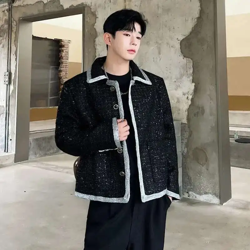 LUZHEN Edge Trendy Jacket Men's Knit Fashion Silver Niche Design Korean Style Loose Casual Outerwear 2025 Classy New Coat LZ7929 - Image 3