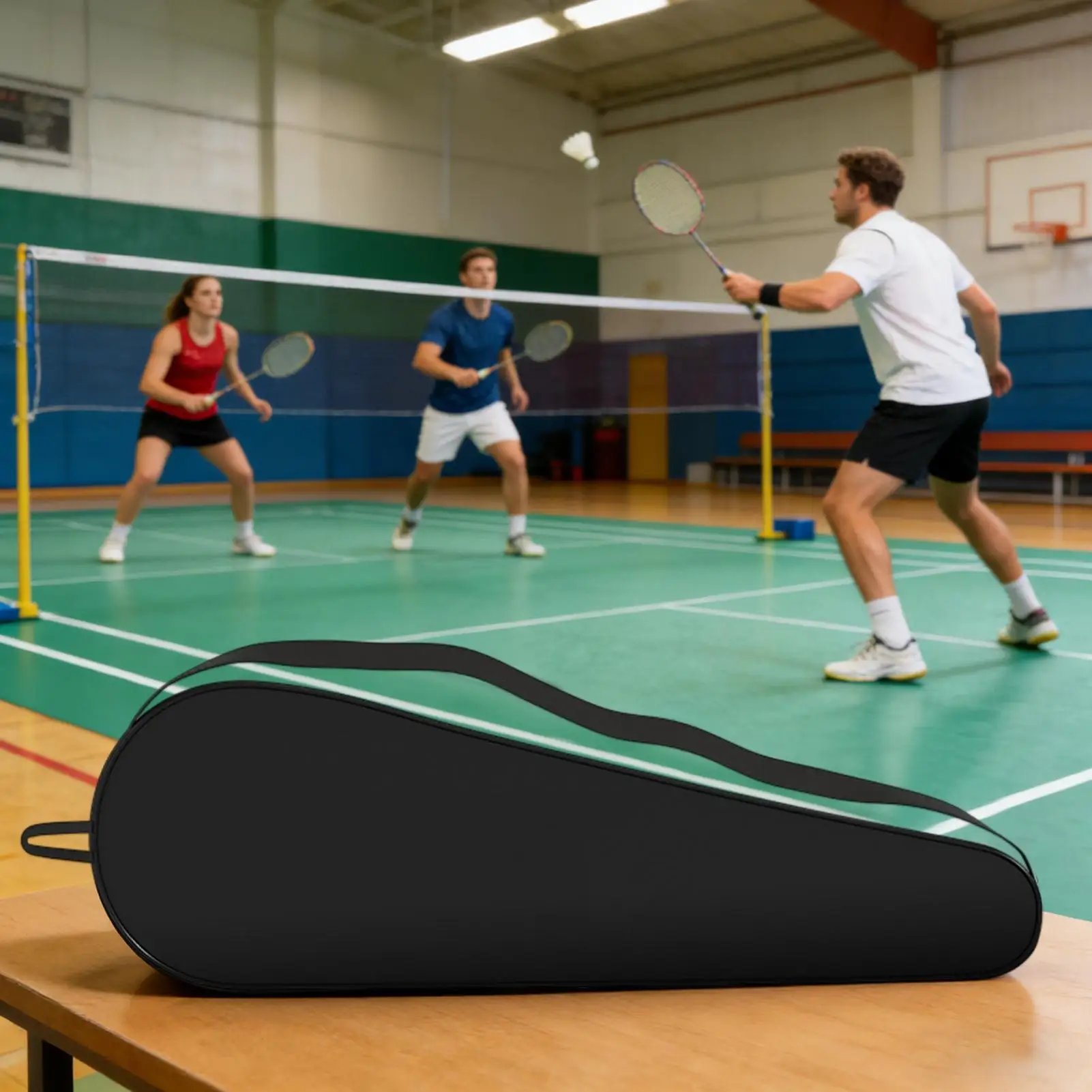 

Сумка для бадминтона, портативная водонепроницаемая сумка-органайзер с плечевым ремнем для женщин, любителей спорта, для занятий спортом на открытом воздухе, в тренажерном зале, на детской площадке