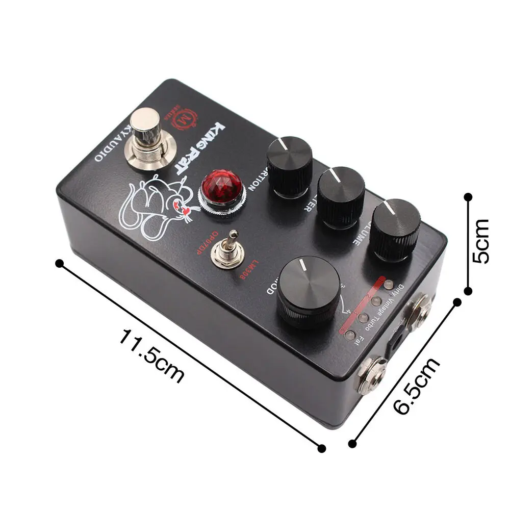 MOSKY KING RAT Guitar Fuzz Distortion Effect Pedal VOLUME FILTER DISTORTION Mode