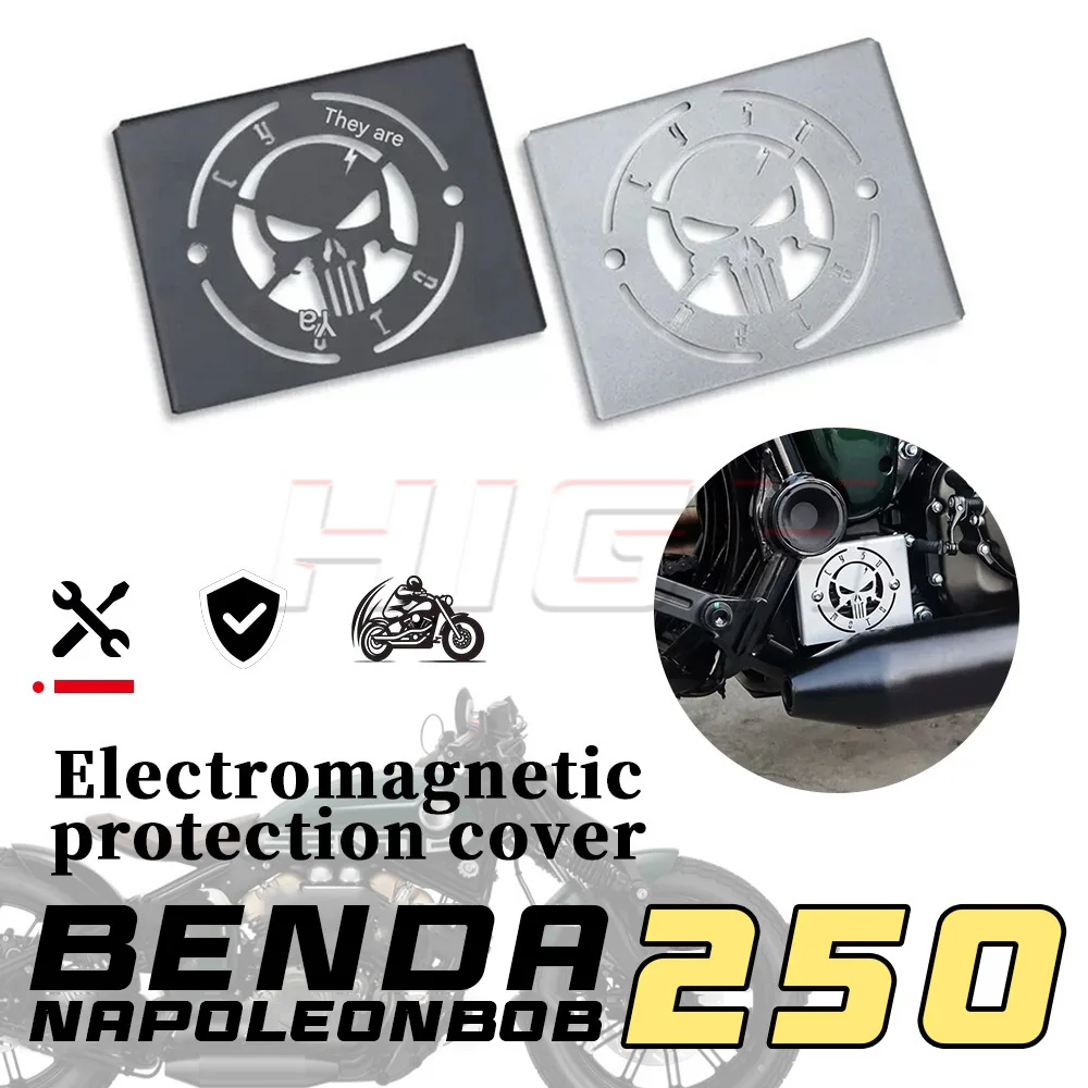 For Benda Napoleon bob 250 Motorcycle Battery Box Cover Decorative Protector Mask Accessories