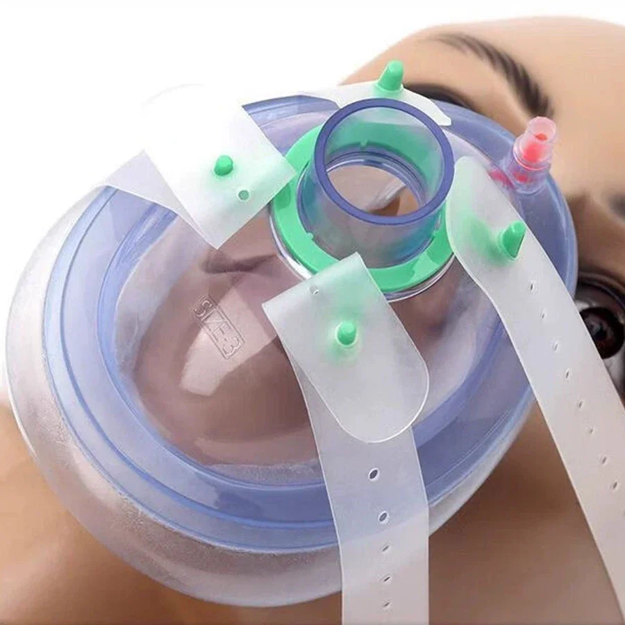 1 Piece PVC Anesthesia Mask Sterilized Disposable Resuscitate Face Masks For Adult Child 6 Size CPR breathing mask