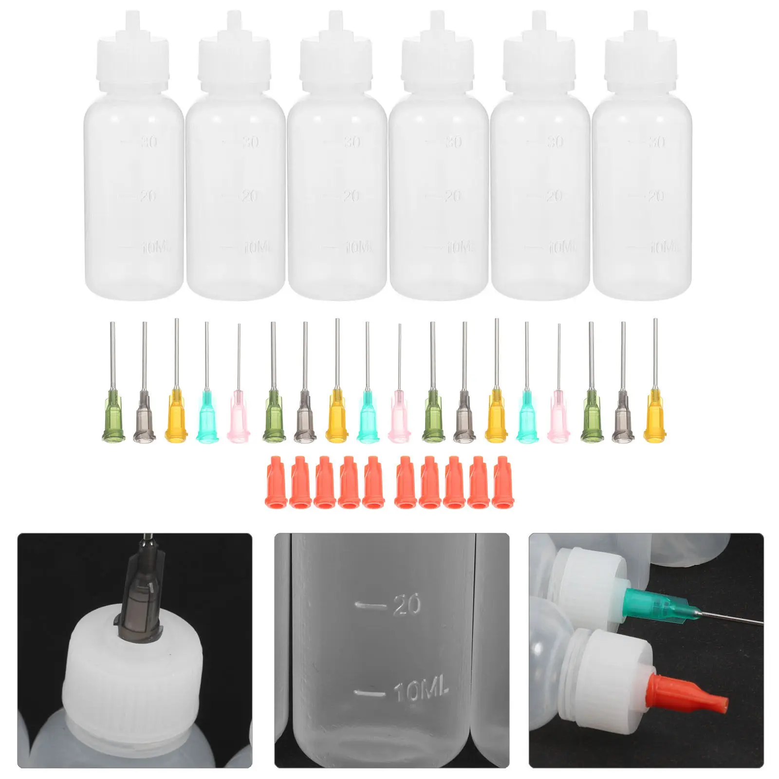 1Set Reusable Glue Dispensing Bottles Needle Tip DIY Electronic Repair Precise Controlled Flow Portable Plastic