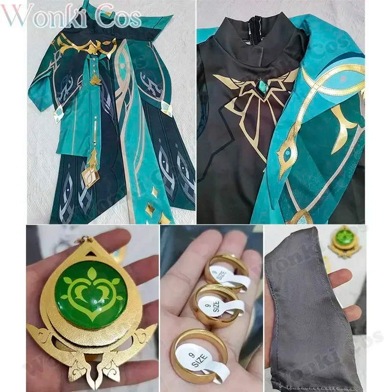 2026 Alhaitham cosplay costume game impact Al Haitham cosplay wig Grey Sumeru full set outfits with headphone ZM1CZ view 3