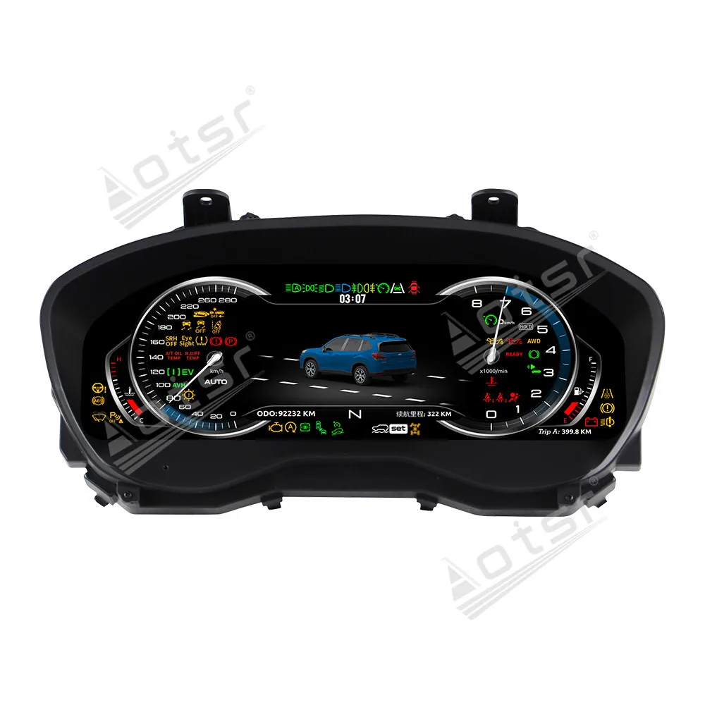 12.3 Inch Full Screen HD LCD Digital Gauge Cluster Smart Dashboard Panel Replacement For Subaru Forester 2019-2024