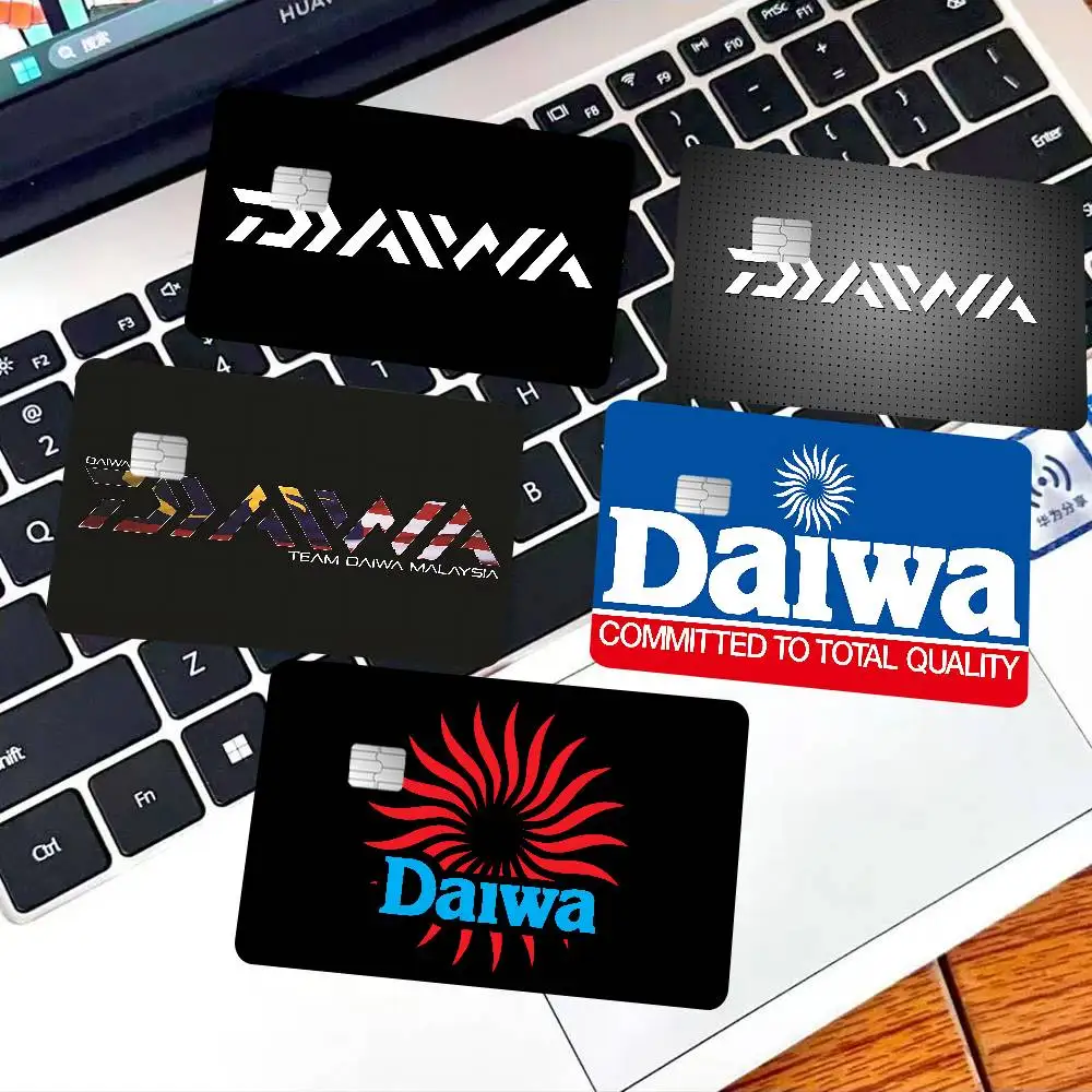 Classic Fishing Tackle Logo D-Daiwa Cartoon Credit Card Skin Stickers for Bank Card Bus Metro Card Sticker Waterproof Women Gift