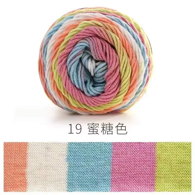 5pcs 100g Cotton Yarn Vibrant Colors Cake Yarn Crochet Products To Make  DIY Doll Sweaters Clothes Handmade Toys Hat 혼합원사 면실