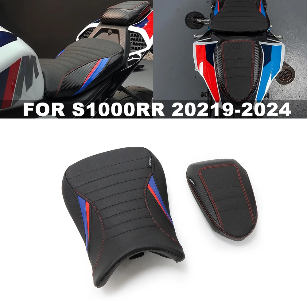 

For S1000RR Front Driver Seat For BMW S1000 RR S 1000RR 2019-2024 Motorcycle Rear Passenger Pillion Cushion Cover