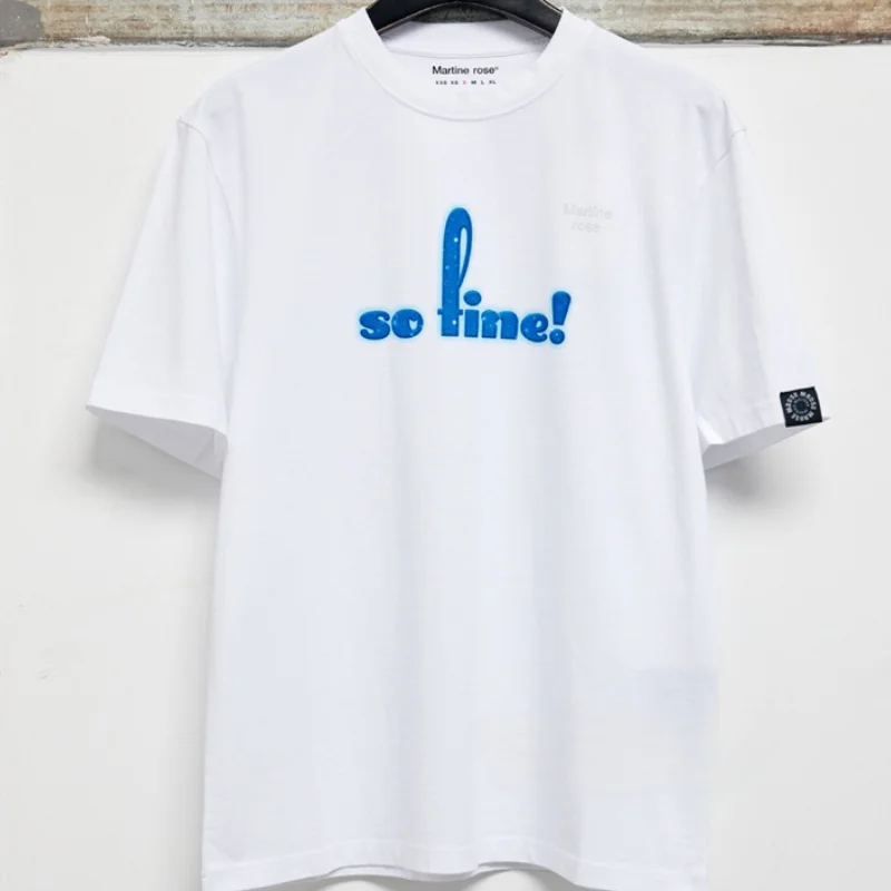 

White So Fine Printed Martine Rose T Shirt Best Quality Cotton Oversized Casual Fashion Simple Style Short-sleeved T-shirt