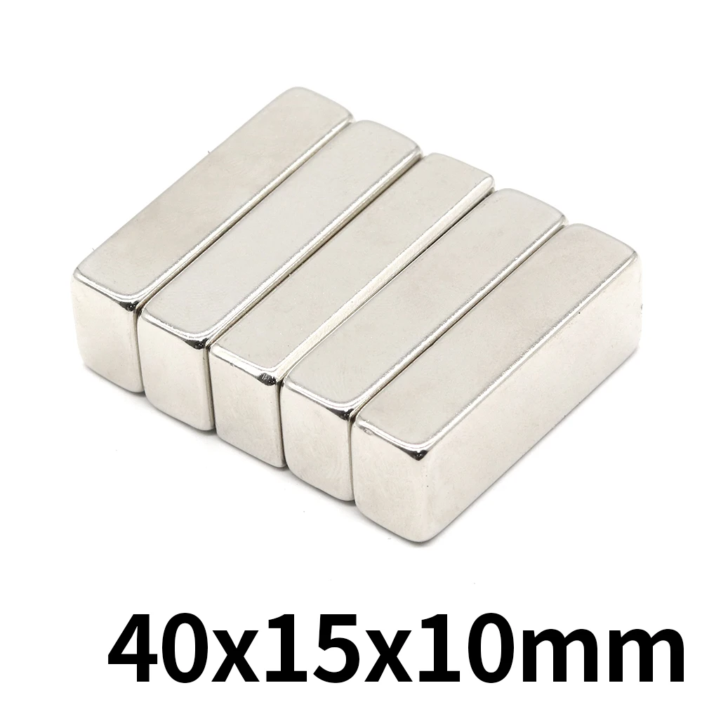 Neodymium Magnet 40x15x10 Block NdFeB N35 Super Powerful imanes Permanent Magnetic 40*15*10 1/2/5/10Pcs