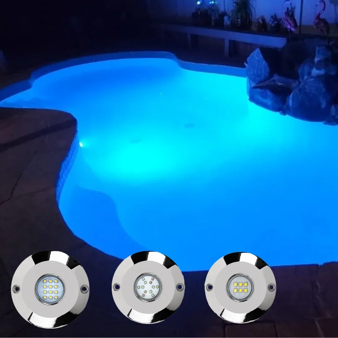 

APP Control RGB 12V 60W Underwater Pool Lights For Pool Dock Boat Yacht