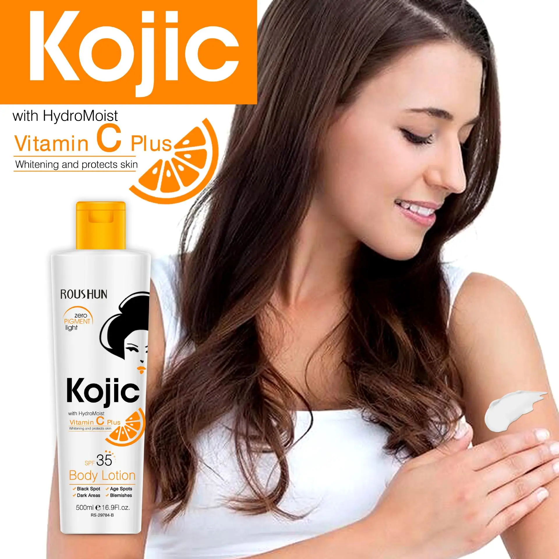 Kojic acid moisturizing body lotion  whitening and anti-aging