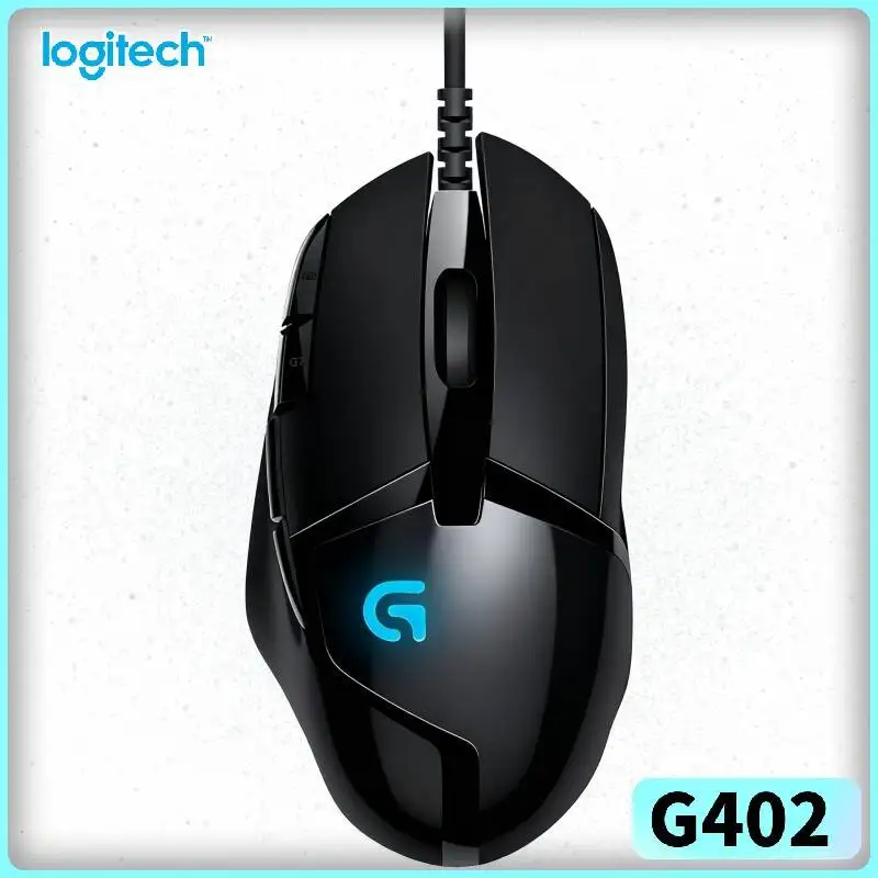 Logitech G402 Hyperion Fury Gaming Mouse 8 Programmable Buttons 1ms Response Anti-Slip Design for Gamers