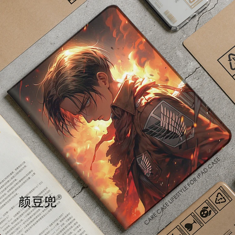 Attack on Titan Anime Levi Case For iPad 10.2 7th 8th Air 2 3 Mini 1 2 3 5 Case Luxury Silicone For iPad Air 4 5 iPad Pro11 Case