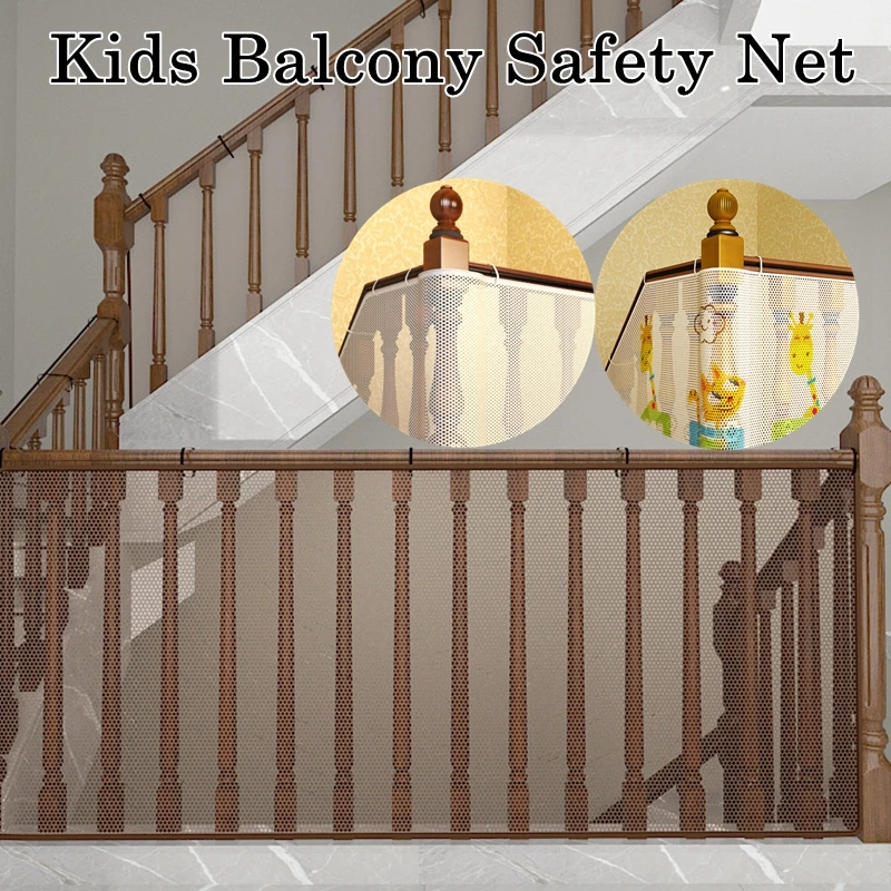 Kids Balcony Safety Net Cat Dog Pet Fall Arrest Net Outdoor Indoor Stair Protection Net Thicken Environmentally Friendly