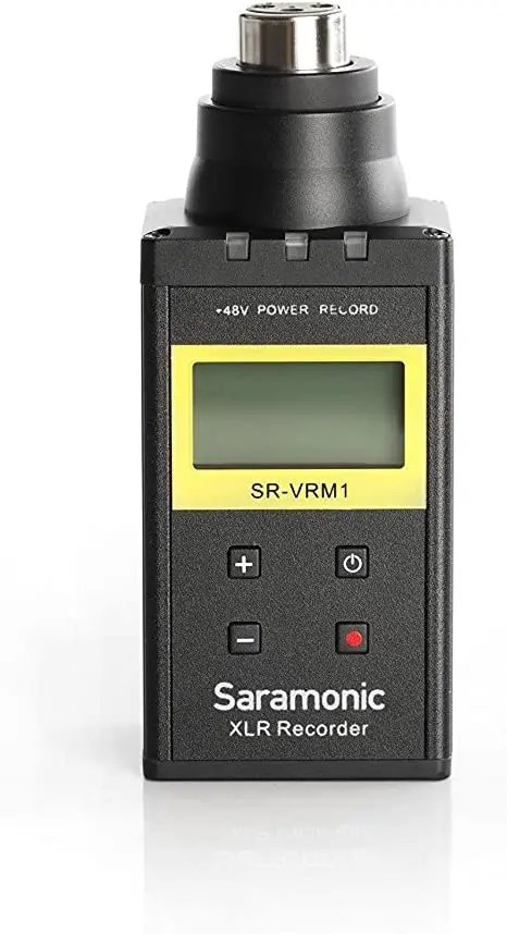 เครื่องบันทึกเสียง Saramonic SR-VRM1 ไมโครโฟนแบบเสียบ XLR เครื่องบันทึกเสียงดิจิตอลแบบเชิงเส้น สำหรับวิดีโอระดับมืออาชีพ