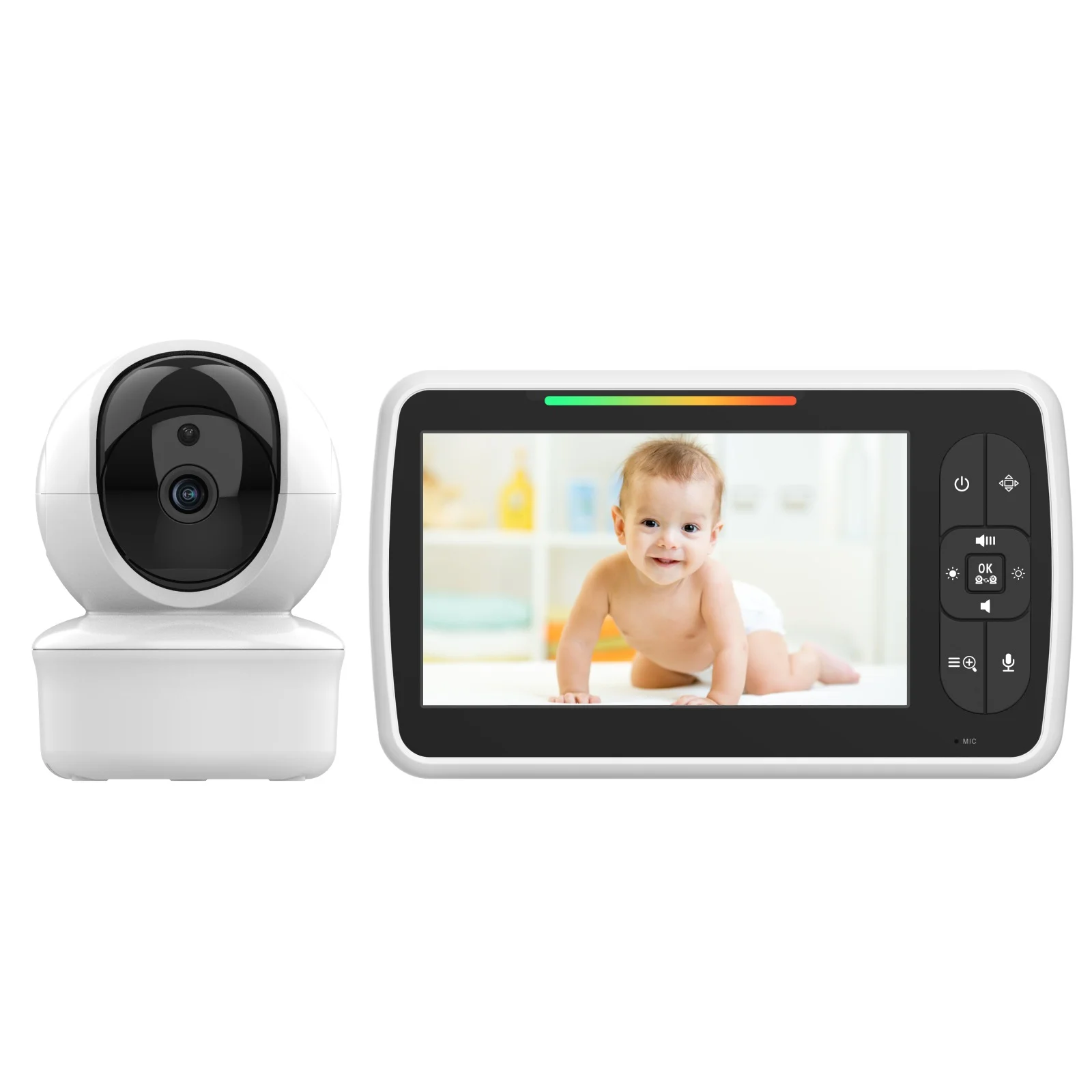 

Умная камера 2,4G, беспроводная ИК-камера ночного видения, двусторонняя аудиосистема для домашних животных, радионяня, 5-дюймовый дисплей, подготовка новой мамы и беременности