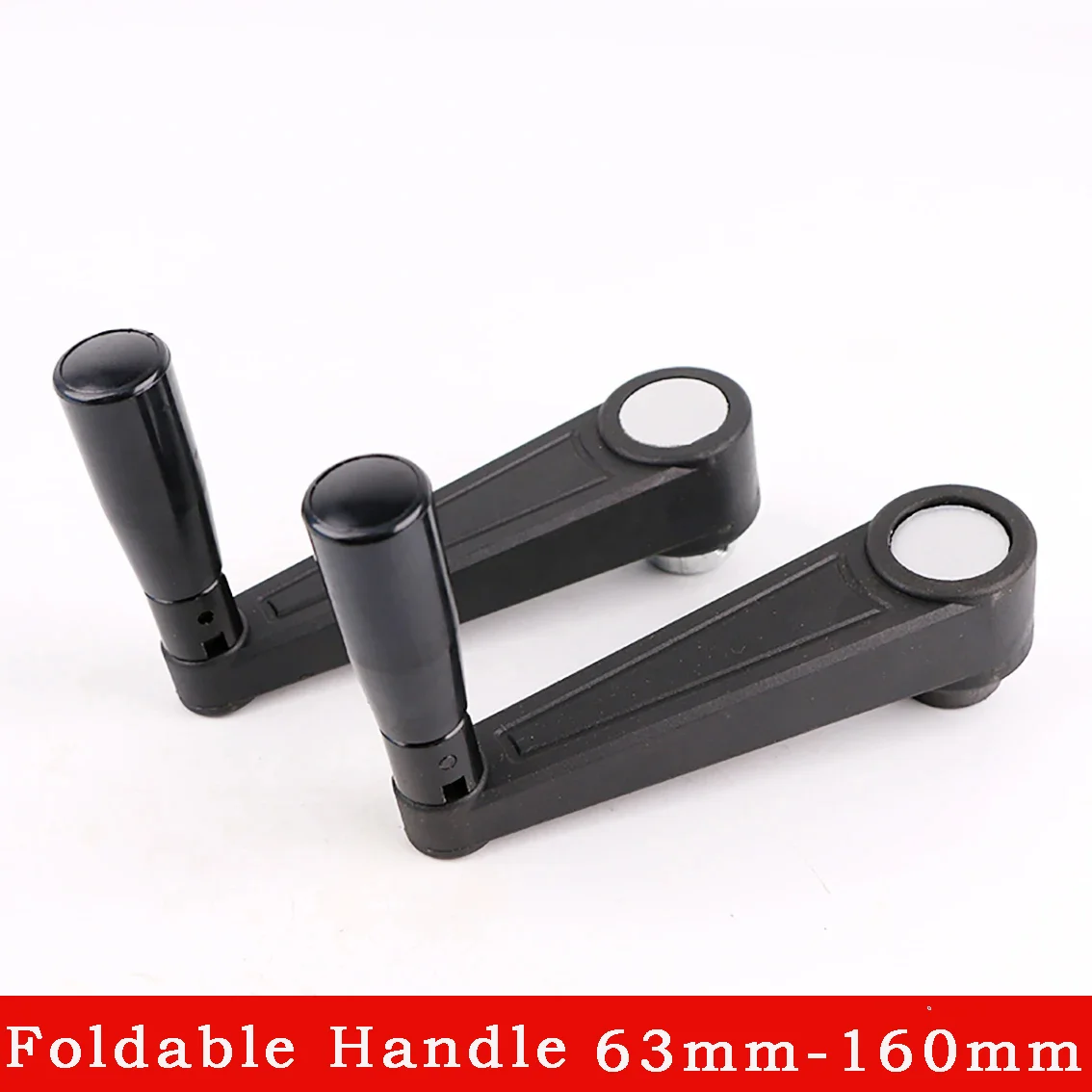 

1 шт., черное крепление с круглым отверстием/квадратным отверстием, нескладные кривошипные ручки для токарного станка, фрезерного станка, вращающаяся ручка, длина 63-160 мм