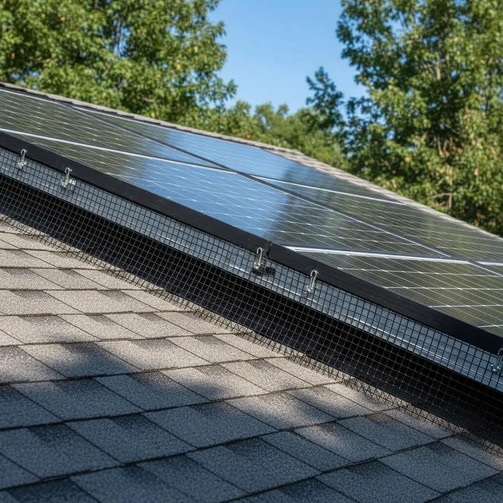 

Solar Panel Mesh Guard 6 inch x 100ft For Roof Array, Residential Energy, Commercial System, PVC Coated Wire Roll, 1/2 inch M