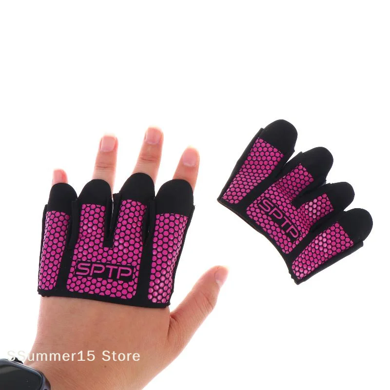 【R】1Pair Gym Fitness Half Finger Gloves Men Women For Workout Glove Power Weight Lifting Bodybuilding Hand Protector