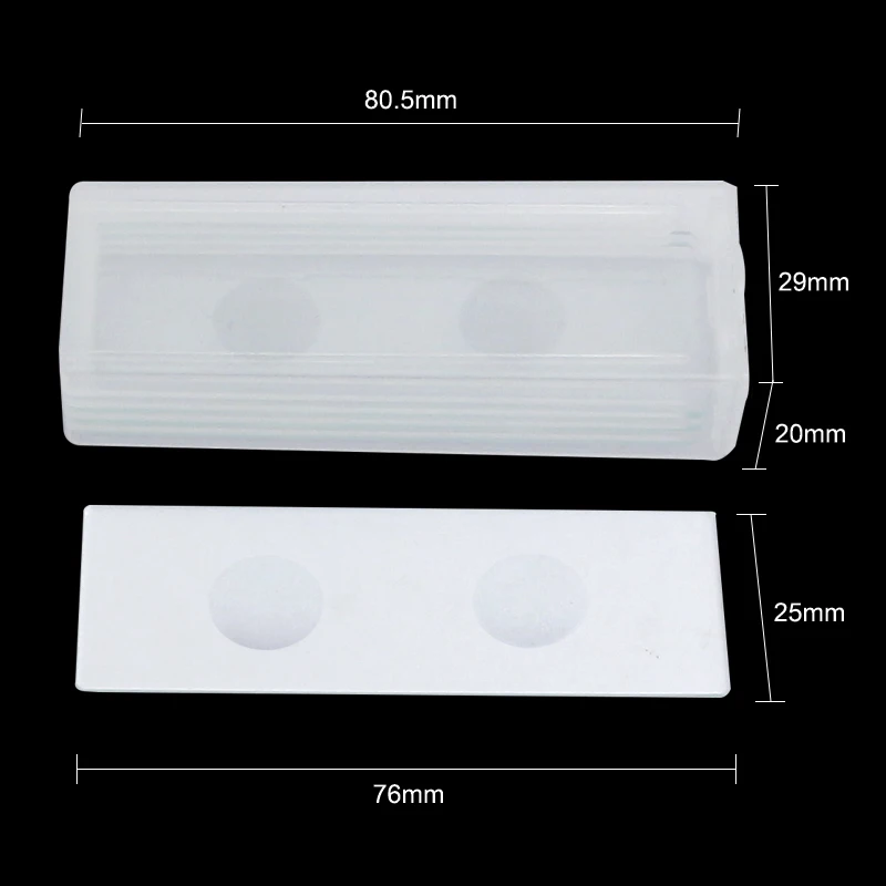 Lames de verre vierges concaves réutilisables ou lames préparées, consommables de laboratoire pour microscope Seattle, 5 pièces