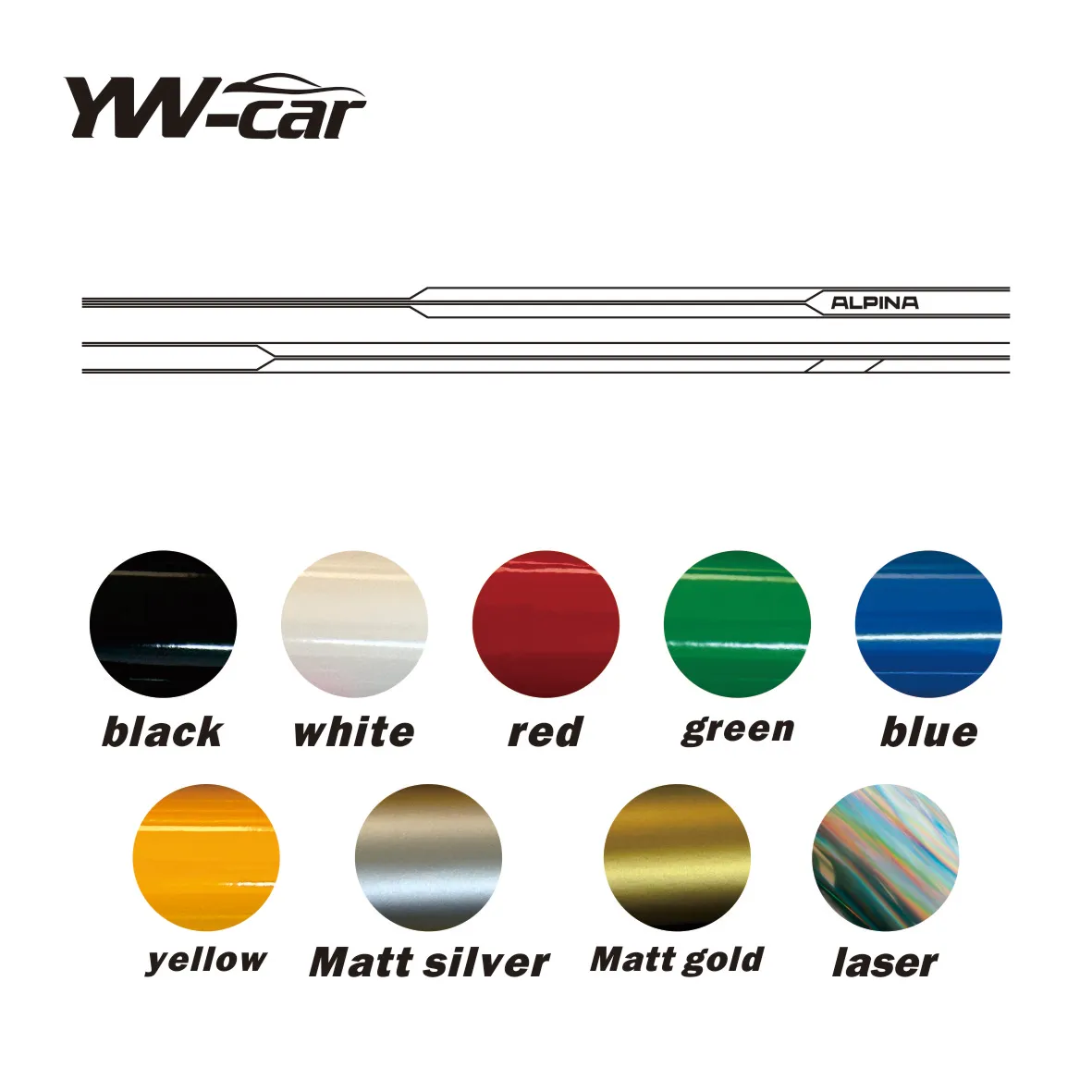 

2PCS Vinyl Racing Side Stripes Decal for BMW E36 E39 E46 E90-E93 E21 E28 - Enhance Road Presence