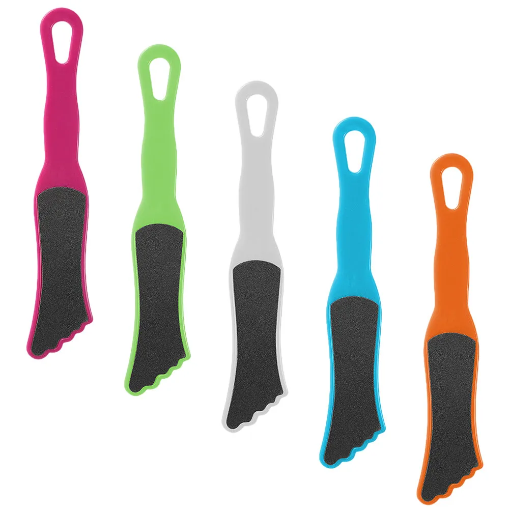 

Набор из 5 пилок для педикюра, двусторонние, для удаления мозолей и огрубевшей кожи, с удобной ручкой, для быстрого и эффективного отшелушивания, обеспечивают гладкость стоп