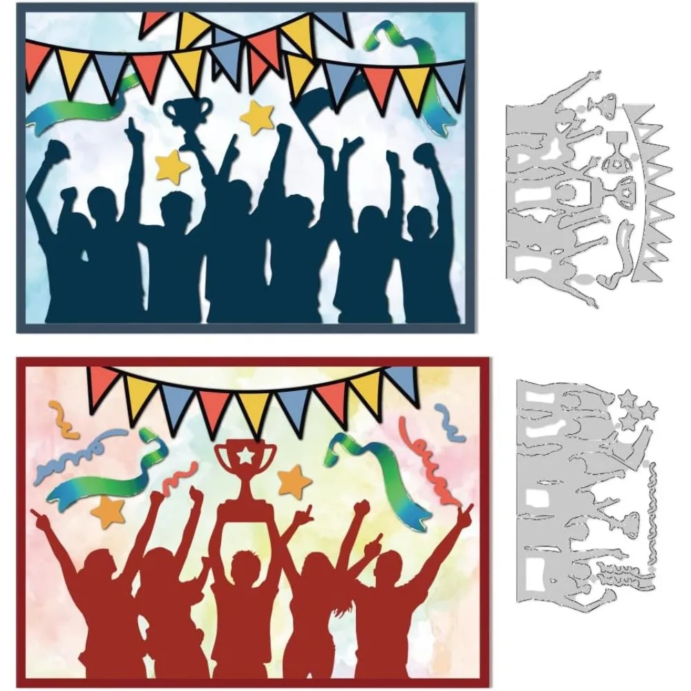 Champion Kohlenstoffstahl-Stanzformen Schablonen für DIY Scrapbooking Fotoalbum Dekorative Prägung Papierkarten Menschliche Figuren