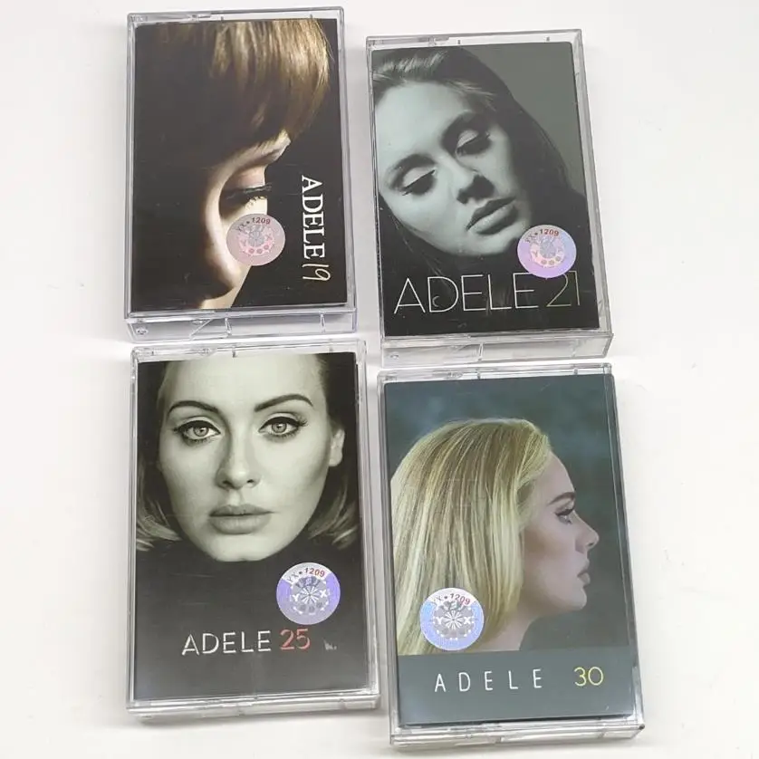 Classic Adele Adkins Music Tape 19 Album 4pcs Cassettes Cosplay Soundtracks Box Car Recorder Walkman Tape Gifts Party Music