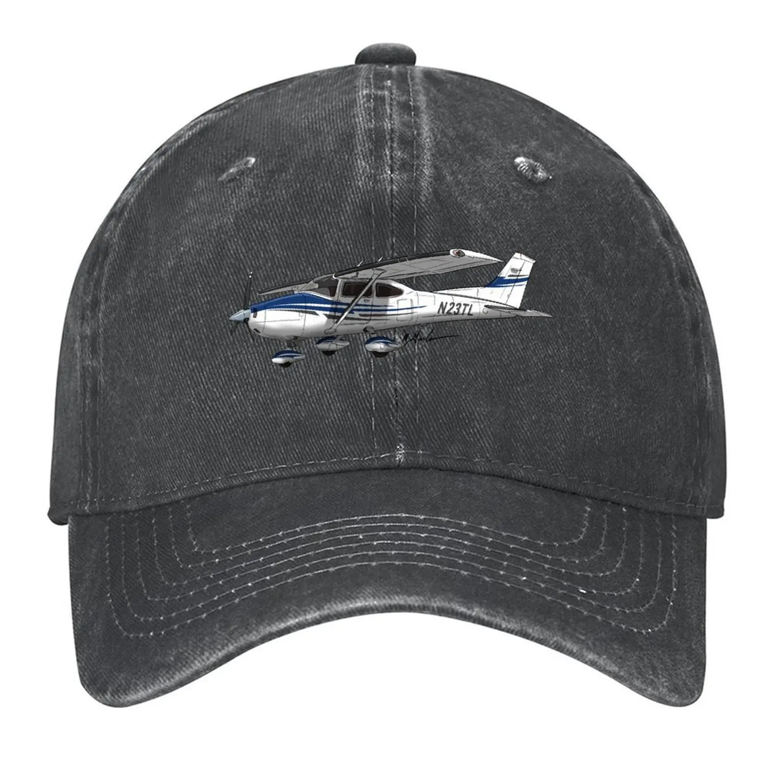 

Cessna Skylane Emblem Old School N23TL Baseball Cap Streetwear Trucker Hat fun hats Military Tactical Cap Girl Men's