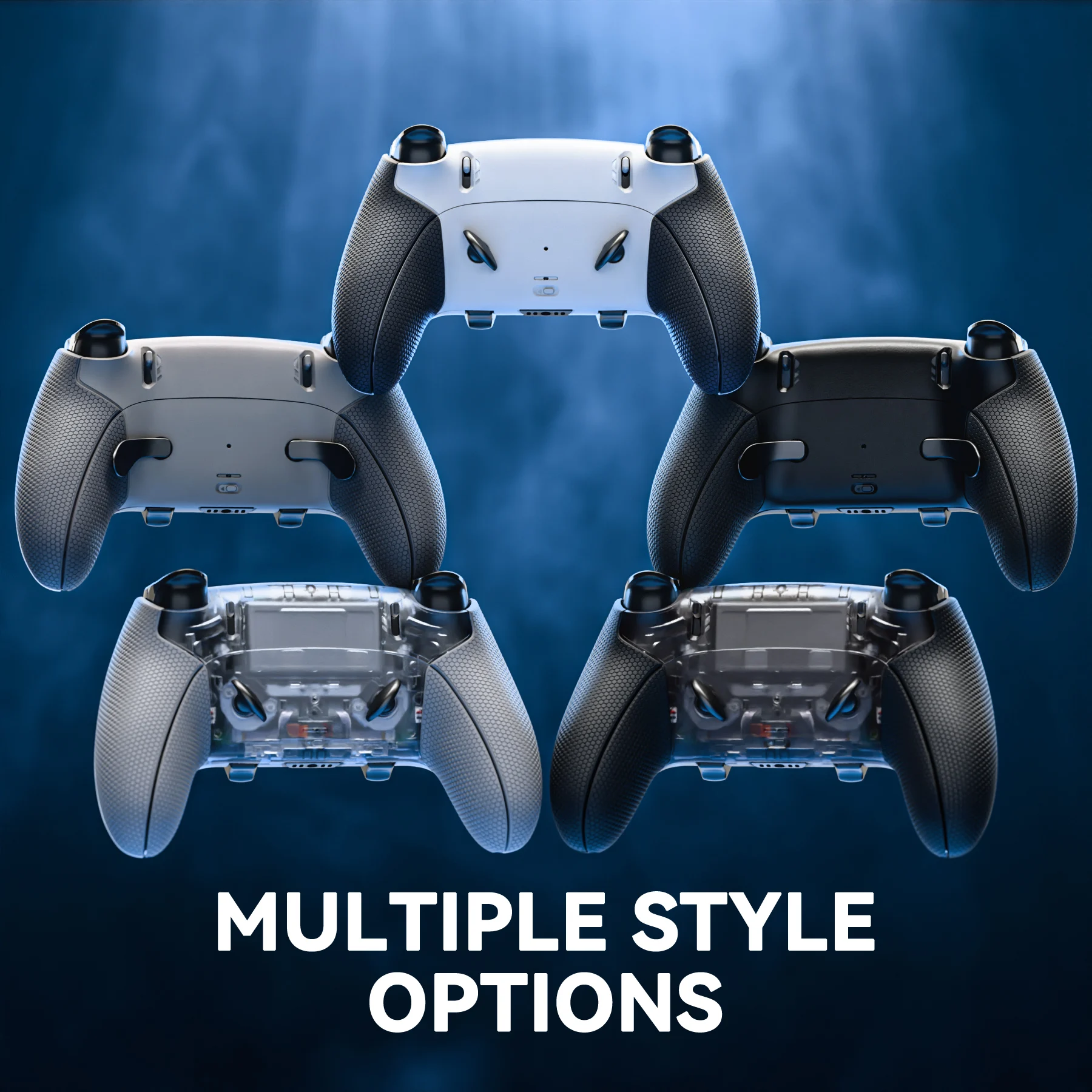 

EXtremeRate Beyond-ARC Bottom Shell Kit Compatible with Ps5 Edge Controller with Rubberised Grip Decorative Trim Shell Custom