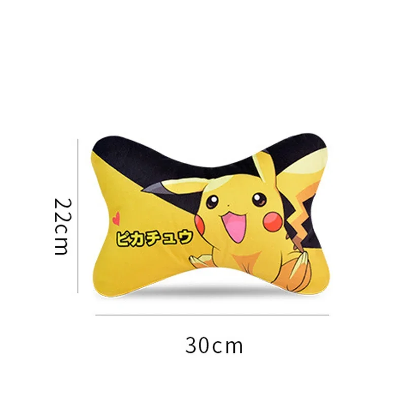 Pokemon Pikachu Car Neck Pillow Anime Cartoon Automotive Interior Accessories Headrest For Head Pain Relief Universal Car Pillow