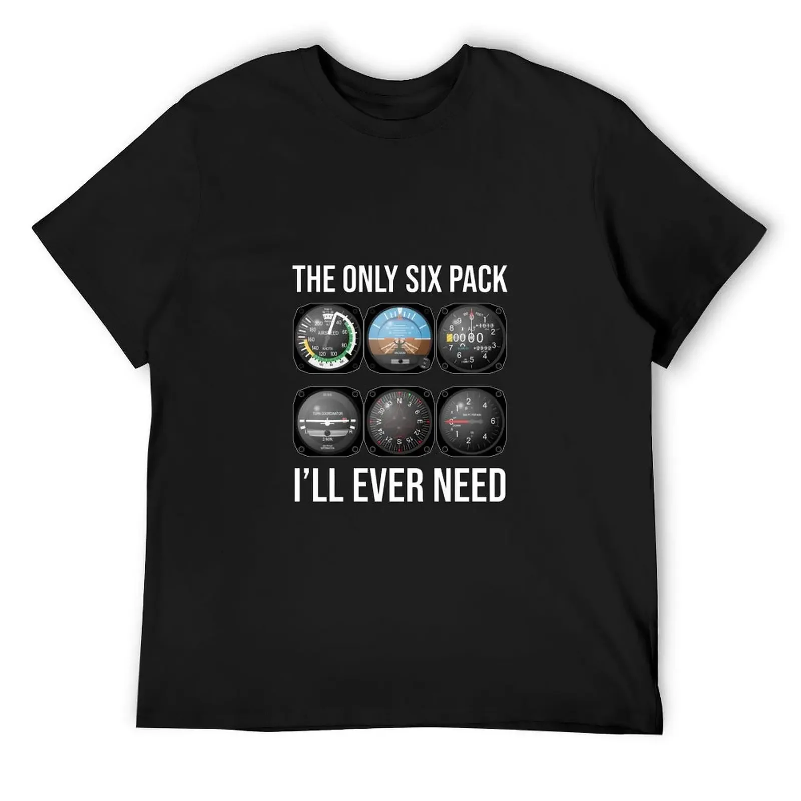 The Only Six Pack Ill Ever Need Funny Pilot Aviator T-Shirt anime clothes plus size tops men graphic t shirts